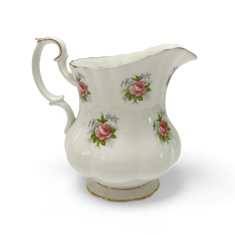 Vintage Royal Albert Forget Me Not Rose Pink Floral Creamer Bone China England